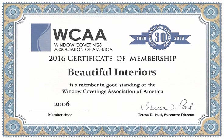2016 Certificate of Membership